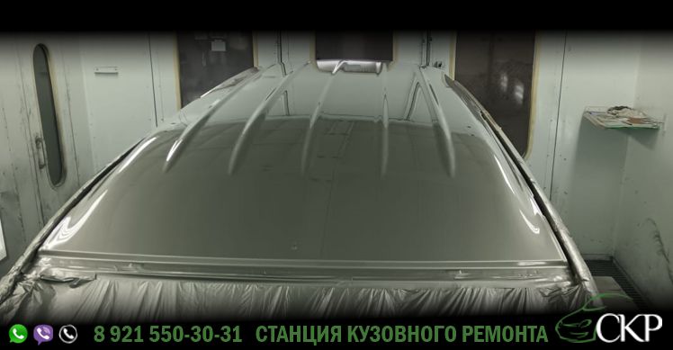 Удаление коррозии и окраска крыши Лада Ларгус (Lada Largus) в СПб в автосервисе СКР.